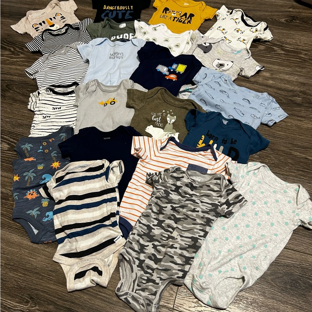 22 Assorted Baby Onesies Bundle